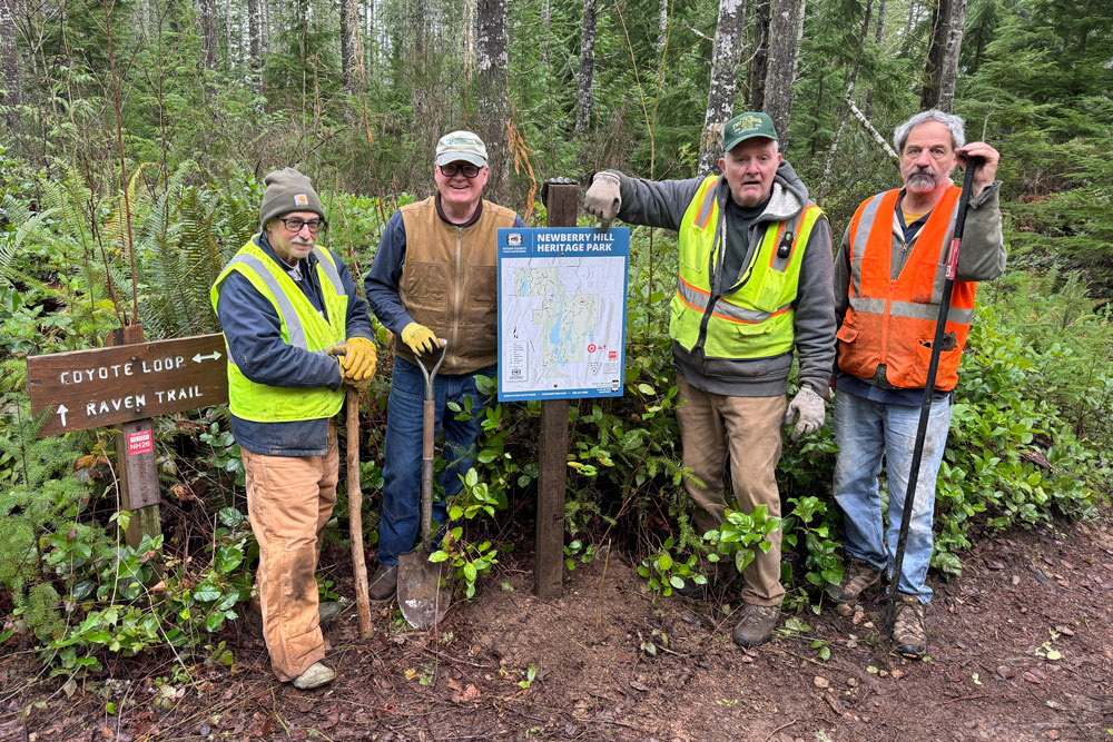 L to R Joel, Arno,Frank, Eric Bill (behind camera) Sign